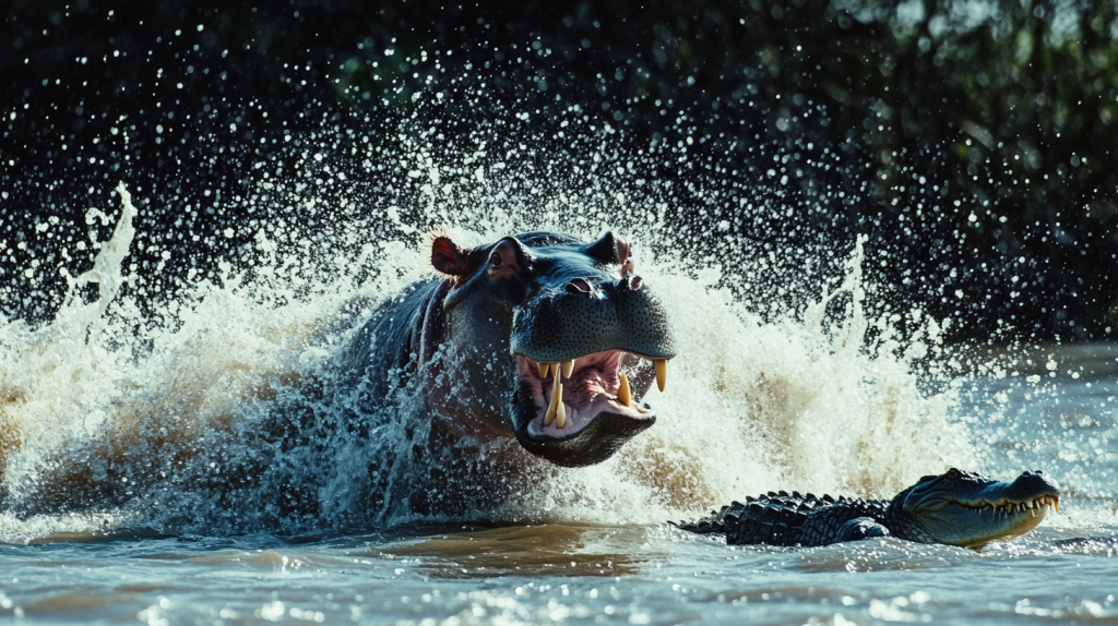 Hippos Chomp Crocodiles