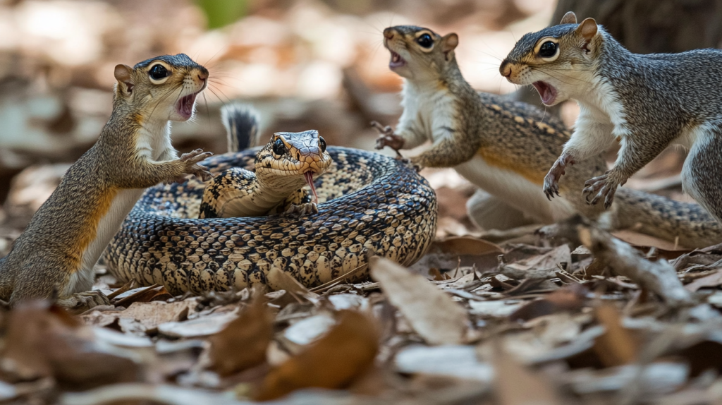 Squirrels Snack on Snakes